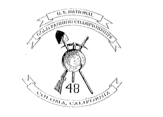 U.S. NATIONAL GOLD PANNING CHAMPIONSHIPS COLOMA, CALIFORNIA 48 logo