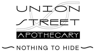 US UNION STREET APOTHECARY NOTHING TO HIDE logo