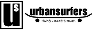 US URBANSURFERS RIDING CONCRETE WAVES logo