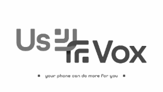 US VOX YOUR PHONE CAN DO MORE FOR YOU logo