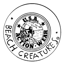 U.S.A. ACTION WEAR BEACH CREATURES logo