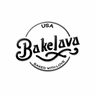 USA BAKELAVA BAKED WITH LOVE logo