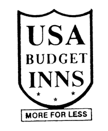 USA BUDGET INNS MORE FOR LESS logo