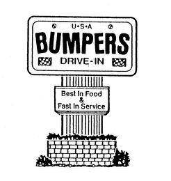 USA BUMPERS DRIVE-IN BEST IN FOOD & FAST IN SERVICE logo