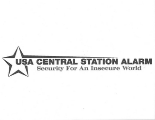 USA CENTRAL STATION ALARM SECURITY FOR AN INSECURE WORLD logo