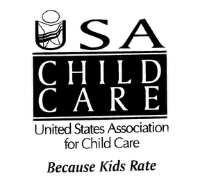 USA CHILD CARE UNITED STATES ASSOCIATION FOR CHILD CARE BECAUSE KIDS RATE logo