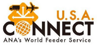 U.S.A. CONNECT ANA'S WORLD FEEDER SERVICE logo
