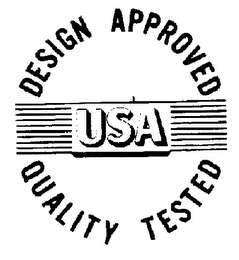 USA DESIGN APPROVED QUALITY TESTED logo