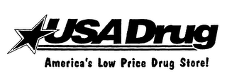 USA DRUG AMERICA'S LOW PRICE DRUG STORE! logo
