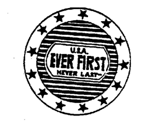 U.S.A. EVER FIRST NEVER LAST logo