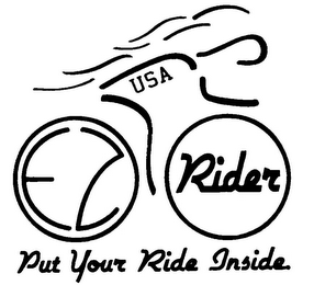 USA EZ RIDER PUT YOUR RIDE INSIDE logo