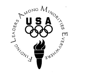 USA FINDING LEADERS AMONG MINORITIES EVERYWHERE logo