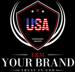 USA F&M YOUR BRAND TRUST IN GOD logo