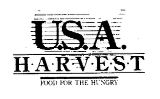 U.S.A. H-A-R-V-E-S-T FOOD FOR THE HUNGRY U.S.A. HARVEST NATIONAL HUNGER RELIEF CONCERT logo