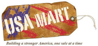 USA MART BUILDING A STRONGER AMERICA, ONE SALE AT A TIME logo