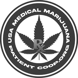 USA MEDICAL MARIJUANA PATIENT COOP.ORG RX logo
