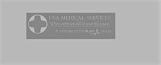 USA MEDICAL SERVICES WHEN EVERY SECOND OF YOUR LIFE COUNTS A MEMBER OF THE BUPA GROUP logo