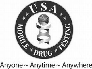 USA MOBILE DRUG TESTING ANYONE ~ ANYTIME ~ ANYWHERE logo