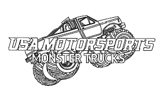USA MOTORSPORTS MONSTER TRUCKS logo