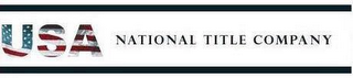 USA NATIONAL TITLE COMPANY logo