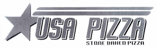 USA PIZZA STONE BAKED PIZZA logo