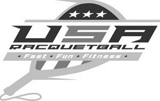 USA RACQUETBALL FAST FUN FITNESS logo