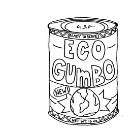 U.S.A. READY TO SERVE ECO GUMBO NEW! NET WT. 15 OZ. logo
