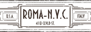 U.S.A. ROMA-N.Y.C. ITALY 410 CLVLD ST. logo