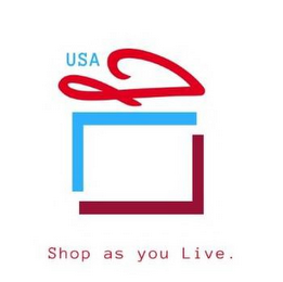 USA SHOP AS YOU LIVE. logo
