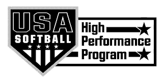 USA SOFTBALL HIGH PERFORMANCE PROGRAM logo