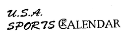 U.S.A. SPORTS CALENDAR K EM logo