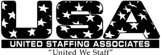 USA UNITED STAFFING ASSOCIATES "UNITED WE STAFF" logo
