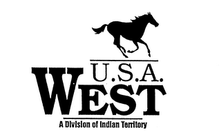 U.S.A. WEST A DIVISION OF INDIAN TERRITORY logo