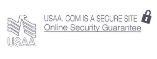 USAA USAA.COM IS A SECURE SITE ONLINE SECURITY GUARANTEE logo