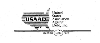 USAAD UNITED STATES ASSOCIATION AGAINST DEBT, INC. BECOME DEBT FREE logo
