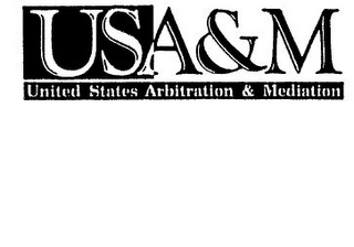 USA&M UNITED STATES ARBITRATION & MEDIATION logo