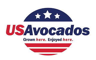 USAVOCADOS GROWN HERE. ENJOYED HERE. logo
