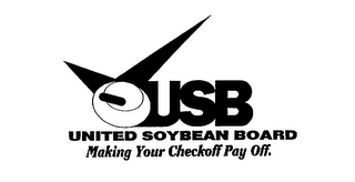 USB UNITED SOYBEAN BOARD MAKING YOUR CHECKOFF PAY OFF. logo