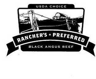 USDA CHOICE RANCHER'S PREFERRED BLACK ANGUS BEEF logo