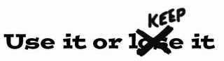 USE IT OR LOSE/KEEP IT logo