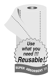 USE WHAT YOU NEED !!! REUSABLE! SUPER ABSORBENT !!! logo