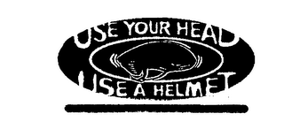 USE YOUR HEAD USE A HELMET logo