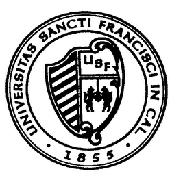 USF UNIVERSITAS SANCTI FRANCISCI IN CAL. 1855 logo