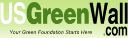 USGREENWALL.COM YOUR GREEN FOUNDATION STARTS HERE logo