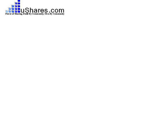 USHARES.COM POWER OF SHARING BUILD BY COMMUNITY, OWN BY COMMUNITY logo