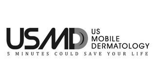 USMD US MOBILE DERMATOLOGY 5 MINUTES COULD SAVE YOUR LIFE logo