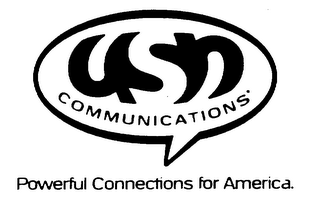 USN COMMUNICATIONS POWERFUL CONNECTIONS FOR AMERICA. logo