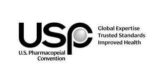 USP GLOBAL EXPERTISE TRUSTED STANDARDS IMPROVED HEALTH U.S. PHARMACOPEIAL CONVENTION logo