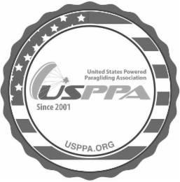 USPPA USPPA.ORG UNITED STATES POWERED PARAGLIDING ASSOCIATION SINCE 2001 logo