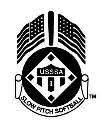USSSA 1 SLOW PITCH SOFTBALL logo